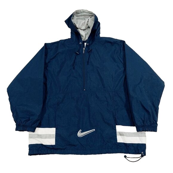 Nike Other - Vtg 90s Nike White Tag Hooded Jacket Embroidered Center Swoosh Men's Sz XL